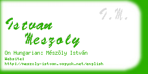 istvan meszoly business card