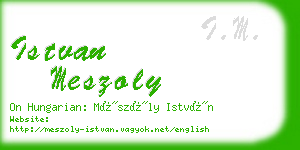 istvan meszoly business card